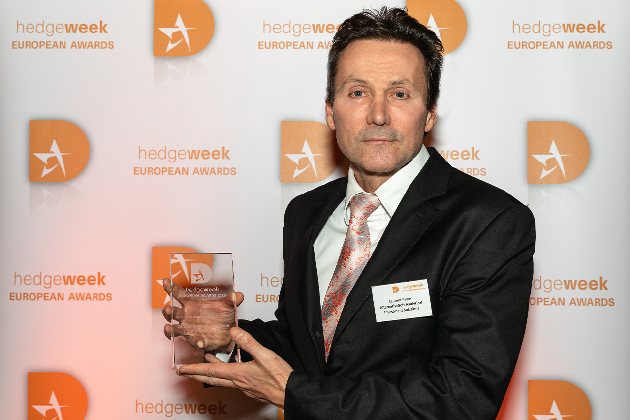 Laurent Favre - AlternativeSoft CEO recieves Best Risk Management Award 2020