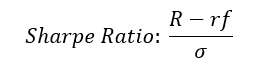 Sharpe Ratio Formula